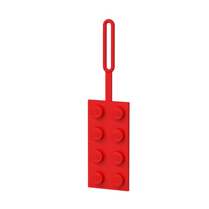 2x4 Red Luggage Tag