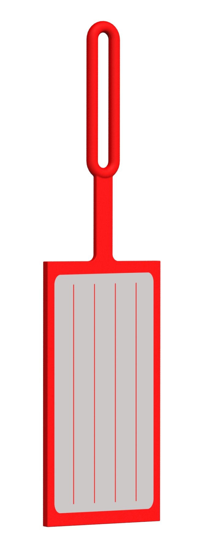 2x4 Red Luggage Tag