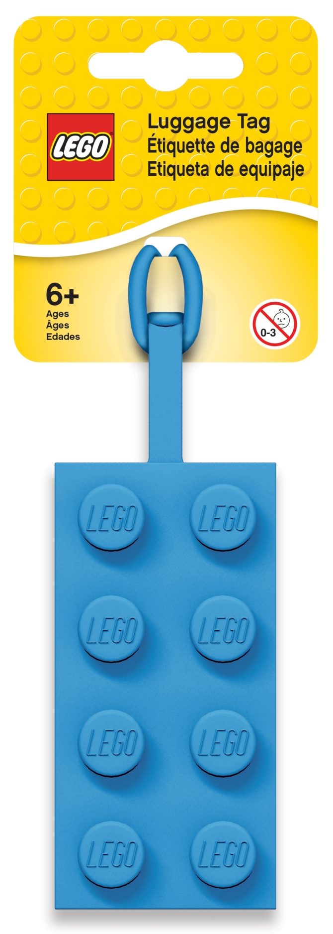 2x4 Blue Luggage Tag