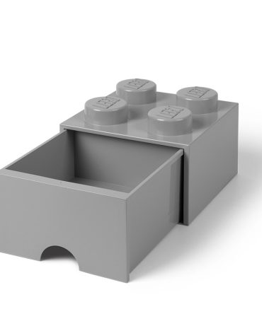 LEGO® 4-Stud Medium Stone Gray Storage Brick Drawer