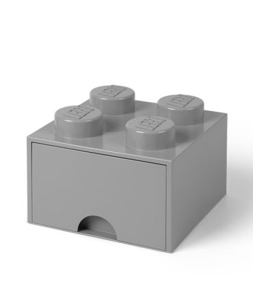 LEGO® 4-Stud Medium Stone Gray Storage Brick Drawer