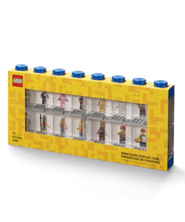 Minifigure Display Case 16 (8 knob) Blue