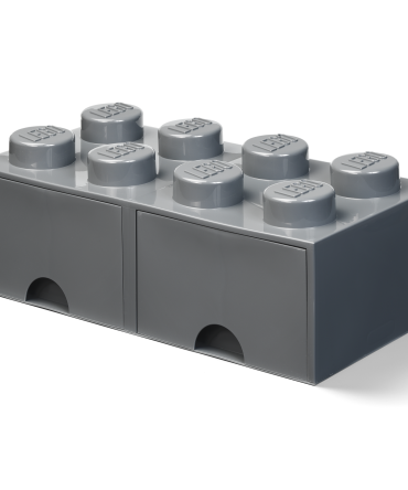 8-Stud Brick Drawer – Dark Gray