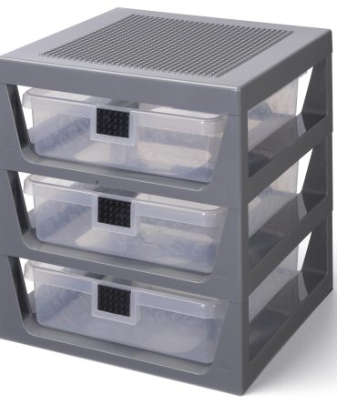 3-Drawer Storage Rack – Gray