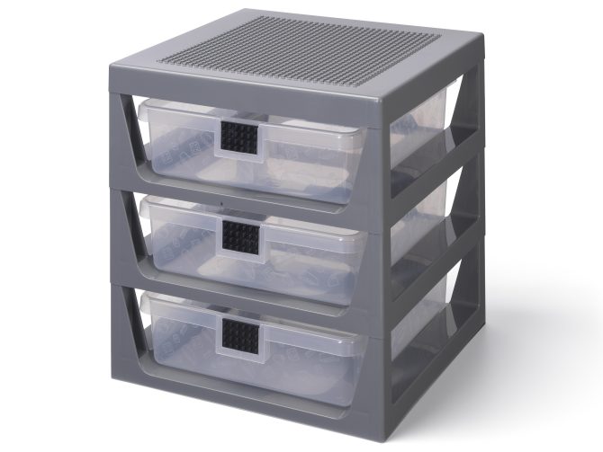 3-Drawer Storage Rack – Gray