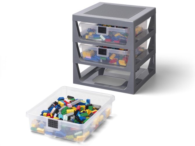 3-Drawer Storage Rack – Gray