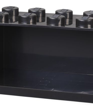 8-Stud Brick Shelf – Black