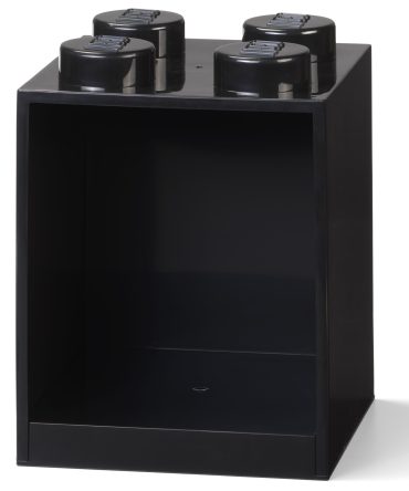 4-Stud Brick Shelf – Black