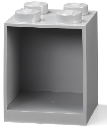 4-Stud Brick Shelf – Gray