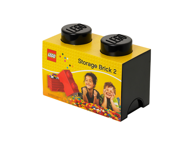 2-Stud Storage Brick – Black