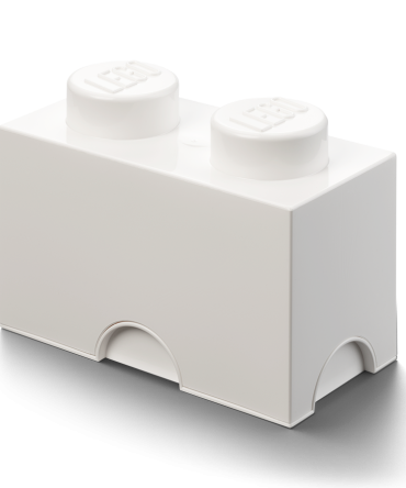 2-Stud Storage Brick – White