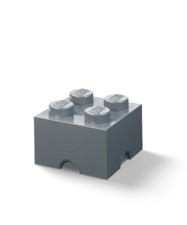 4-Stud Storage Brick – Dark Gray