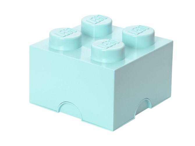 4-Stud Storage Brick – Aqua Blue