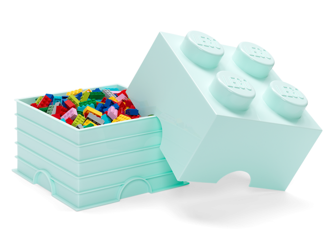 4-Stud Storage Brick – Aqua Blue