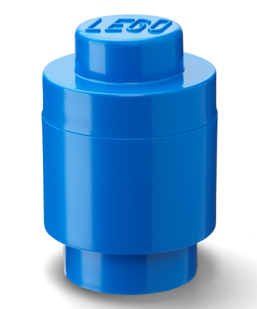 1-Stud Round Storage Brick – Blue