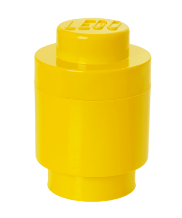 1-Stud Round Storage Brick – Yellow