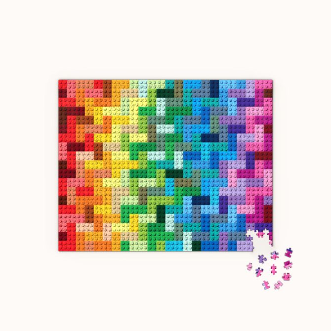 Rainbow Bricks 1,000-Piece Puzzle