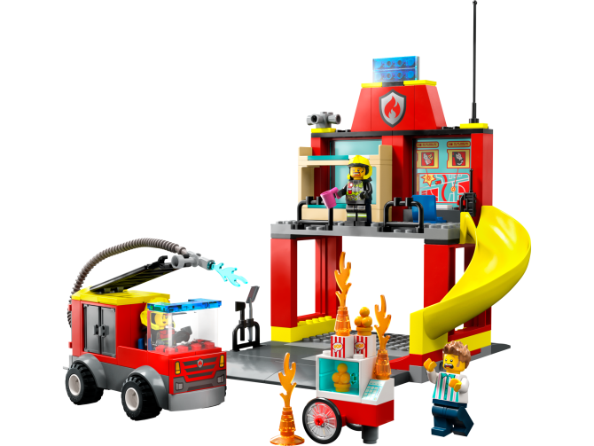 Fire Station and Fire Truck