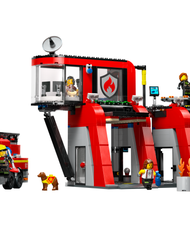 Fire Station with Fire Truck