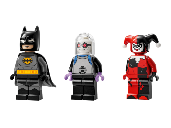 Batman™ with the Batmobile™ vs. Harley Quinn™ and Mr. Freeze™